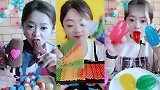 美女直播吃巧克力雪糕，彩色杨桃果冻，是我向往的生活