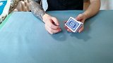 帅呆了的扑克桌面展牌魔术、基本功教学视频