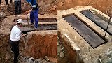 广西一高速路工地发现清末古墓：棺椁保存完好，初判为夫妻合葬