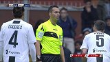 热那亚攻势如潮坎塞洛手球被判点 裁判回看VAR取消判罚