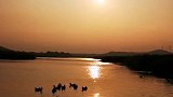 夕阳下的河湾