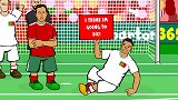 国外大神动画恶搞世界杯经典时刻 C罗化身超人梅西点球不进