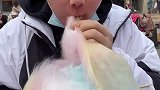 街边的自助棉花糖，5元一个这样做！棉花糖路边摊