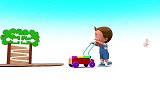 启蒙教育 3D动画小男孩趣玩彩色树填充玩具模型 学习颜色