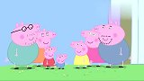 小猪佩奇猪：爸爸和乔治一起玩滑滑梯，但是猪爸爸被卡住了