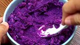 木薯淀粉做的水晶紫薯卷，Q弹Q弹滴，还养眼