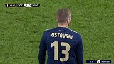 第87分钟萨格勒布迪纳摩球员里斯托夫斯基黄牌