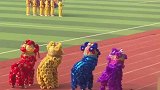 学校组织舞狮表演集体甩尾巴萌翻全场