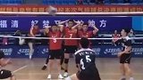 男子排球赛上的神奇发球，对面一记拐弯发球直接锁定胜局