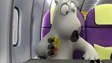 倒霉熊：在飞机上偷吃公企鹅的零食，公仔企鹅很生气