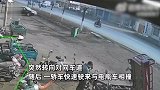 山西一轿车与电瓶车相撞，电瓶车司机被撞飞当场身亡，现场曝光
