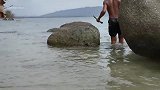 荒野小屁孩兄弟二人海边捉鱼，炭火烤熟，看他们吃得美滋滋