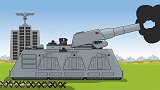 坦克动画：两鲨鱼坦克互相发射