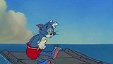 猫和老鼠：汤姆在海上流浪，都饿成皮包骨了，连鞋他都吃了