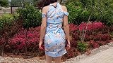 女人的优雅身段，很需要紧身开叉裙来诠释