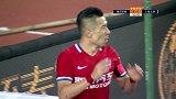 大摩托角球罚向后点 丁捷凌空垫射飞出底线