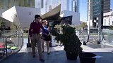 男子伪装成草人恶搞路人，街上充满了欢笑