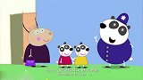 小猪佩奇过大年：班上来了双胞胎熊猫，佩奇和他们一起玩拼图