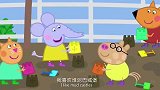 小猪佩奇过大年：兔老师带大家用泥巴画画，佩奇要用泥巴画个泥坑