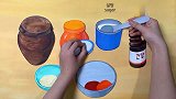 手绘定格动画，烹饪韩式炒年糕，配上酥脆的油炸食品好吃美味