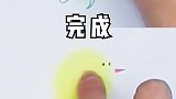 儿童趣味创意画，色粉涂鸦，超萌的小乌龟和小鸡