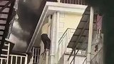 广东深圳：福田区一楼房起火，两名男子爬水管逃生