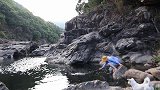 阿姨家后山发现一个老潭，放几条地笼进去碰碰运气，结果意料不到