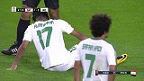 阿菲夫隐蔽传球穿透防线 边后卫哈桑前插打门被挡