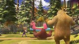 熊出没：电动木马击泡泡，一个水果玩一次！强哥真有商业头脑