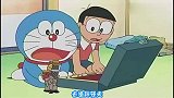 哆啦A梦：小夫对着镜子臭美，被大雄看到，笑得嘴都合不拢了！