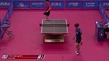 乒乓球赛一选手不满失误发泄踢飞挡板 险伤隔壁国乒小将