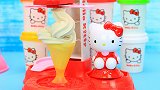 HelloKitty橡皮泥玩具：凯蒂猫制作橡皮泥冰淇淋
