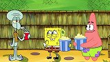 海绵宝宝动画：胆小的海绵宝宝和派大星这样看电影是不是太亏了
