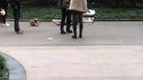 大爷因纸箱发生冲突，女子挺身而出