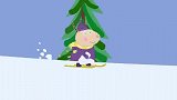 小猪佩奇：猪妈妈在滑雪，速度非常快，这样太危险了