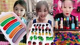 美女直播吃彩色香肠果冻、香肠巧克力，是我童年向往的生活！