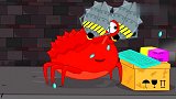 趣味动画，小狮子帮螃蟹制作超大键盘，趣味打字母！