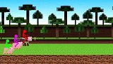 Minecraft动画：火柴人VS我的世界 骑猪向前冲