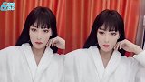 爱情的力量，张馨予再为老公戴长款假发，眼神清澈美得让人心动