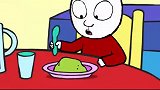 超人兔：西蒙在费迪南家吃晚饭，可是晚餐好像不怎么合西蒙的胃口
