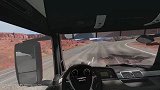 BeamNG：大货车全力挑战满是深坑的公路，汽车摔个稀巴烂