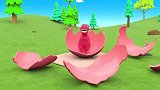 启蒙教育 3D动画小女孩的恐龙蛋宝贝   学习颜色