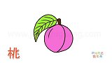 水果简笔画大全，画卡通桃子简笔画