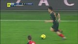 上半场补时第1分钟摩纳哥球员阿霍卢射门
