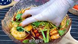 原来泰国凉拌大虾时这样做的，泰国风味，酸辣鲜香