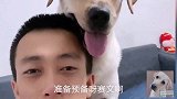 主人给赛文合影，赛文配合太到位了，温馨的一家人。