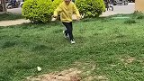 儿子带小鸡散步，小鸡掉井盖，惊呼太小了