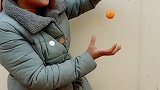 悬空的橘子，妹子你真厉害