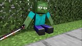 Minecraft动画：him白眼之力爆发，击败忍者首领！