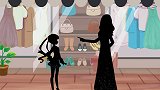 女儿：我想要这件粉色的裙子。妈妈：你知道妈妈赚钱多辛苦吗